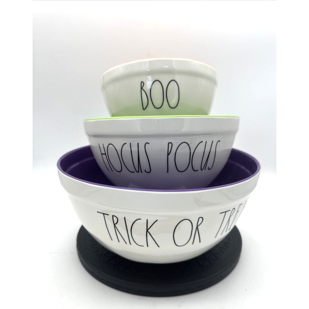 Set Of 3 Rae Dunn Halloween Melamine Mixing Bowls NWOT